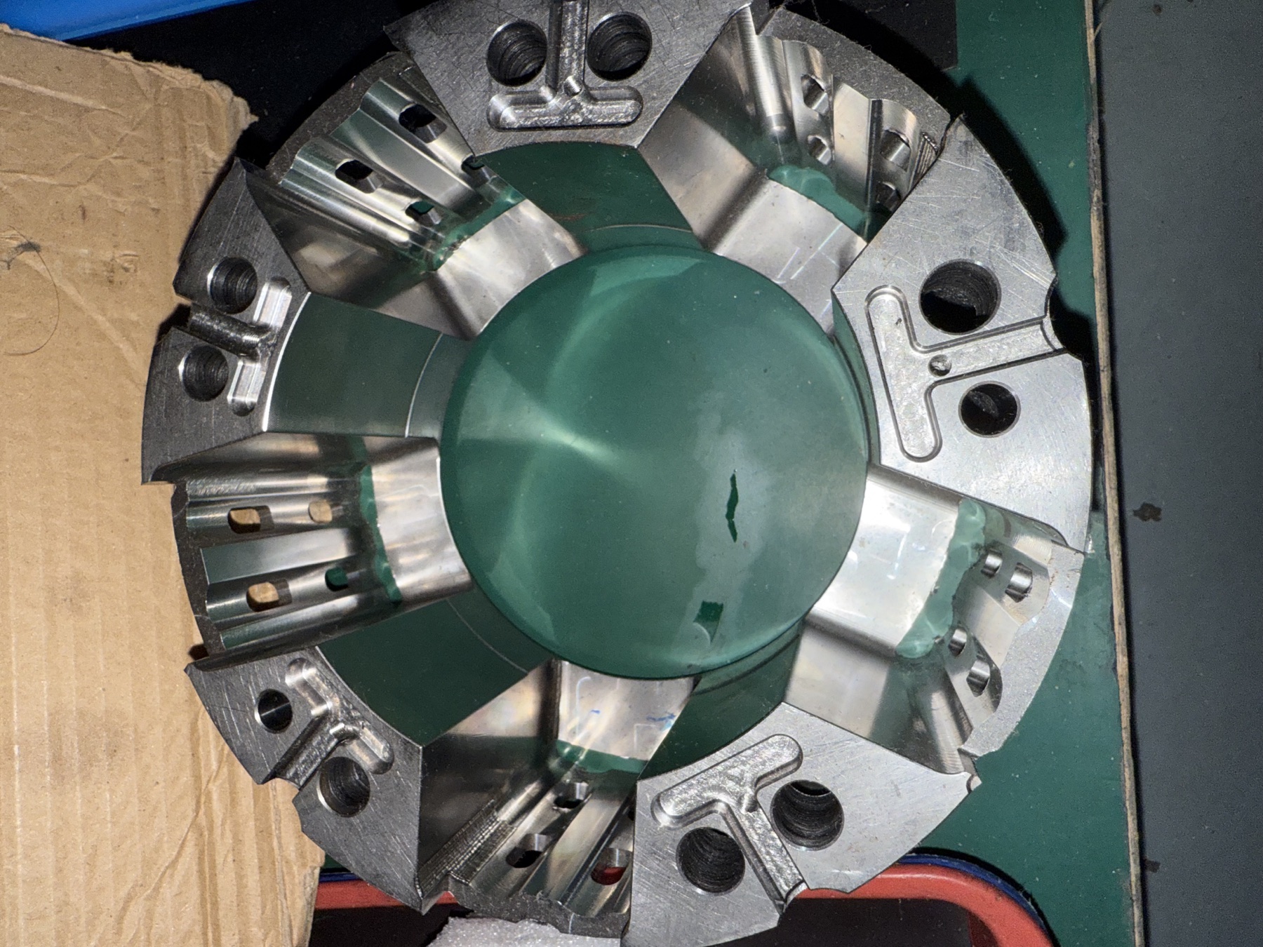 Circular mold insert assembly with fitted machined details