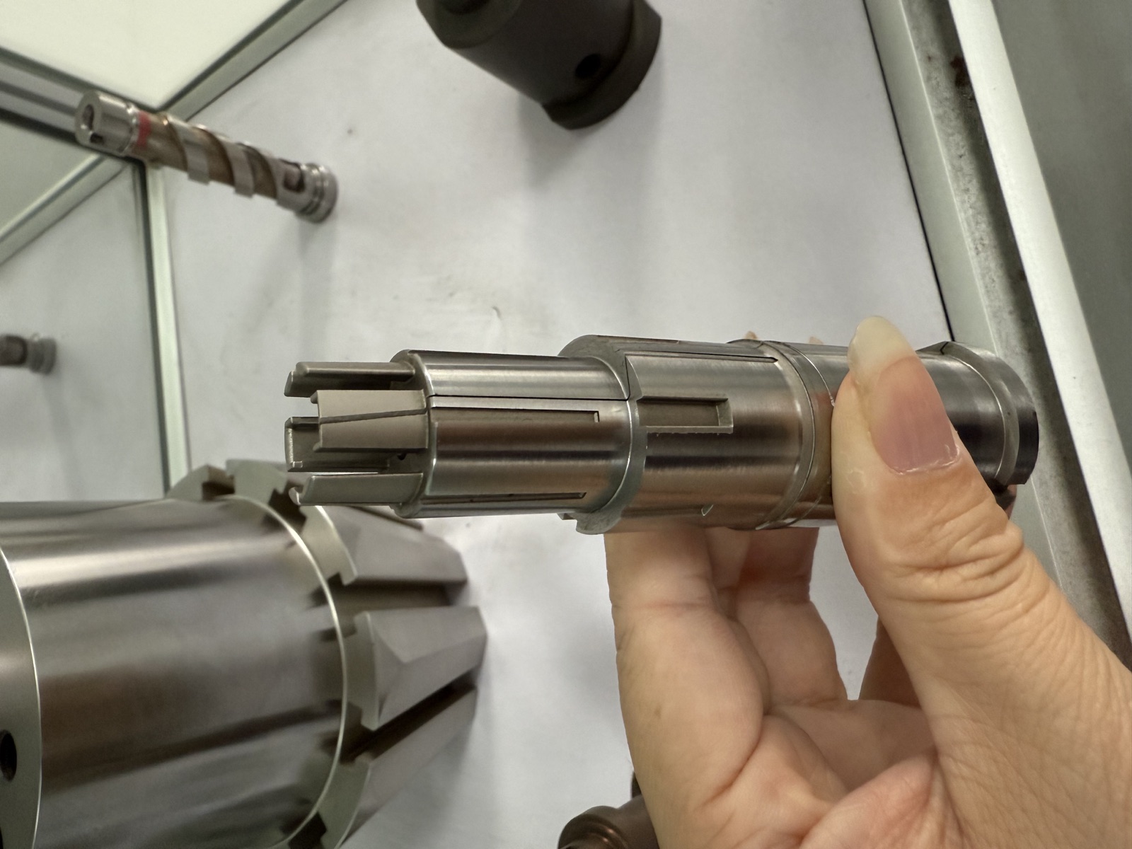 Precision component showing a complex open internal profile